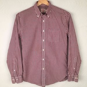 Brooks Brothers Burgundy & White Button Down, M